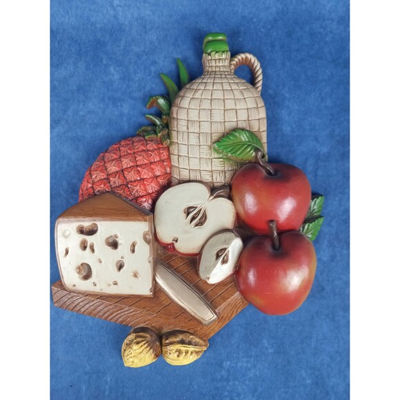 1973 Burwood New Haven Kitchen Wall Hanging Set Of 2 Wine Cheese Decor Wall Art - Picture 4 of 10